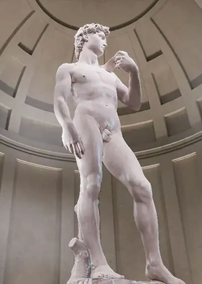 Modelo de Miguel Angel de Experiencia VR multijugador Leonardo vs Miguel Ángel para Layers of Reality