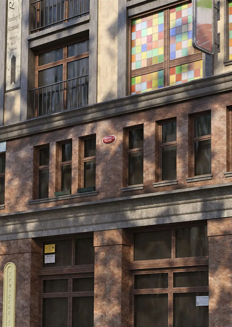 Entorno 3D de edificio neoyorquino – texturizado en tiempo real